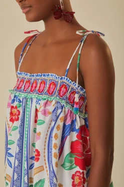 FARM Rio Off-White Flowers Beach Maxi Dress Outlet