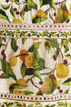 FARM Rio Off-White Fruit Orchard Blouse New
