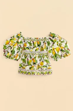 FARM Rio Off-White Fruit Orchard Blouse New