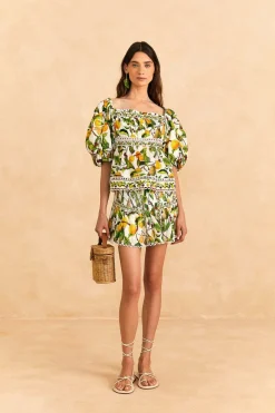 FARM Rio Off-White Fruit Orchard Mini Skirt