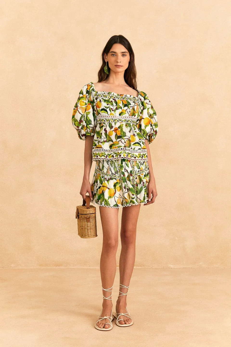 FARM Rio Off-White Fruit Orchard Mini Skirt