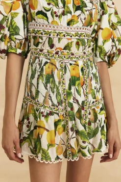 FARM Rio Off-White Fruit Orchard Mini Skirt