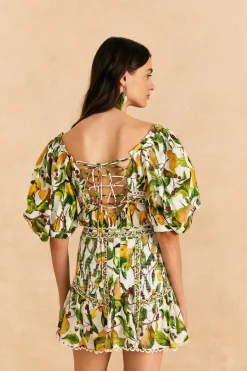 FARM Rio Off-White Fruit Orchard Mini Skirt