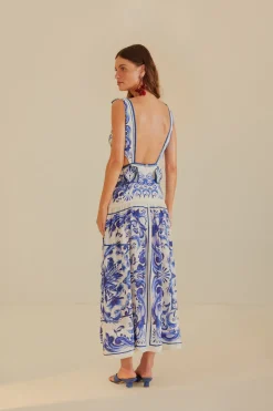 FARM Rio Off-White Garden Tiles Maxi Dress Online
