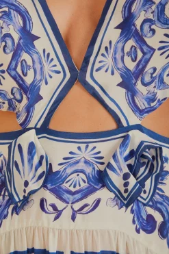 FARM Rio Off-White Garden Tiles Maxi Dress Online