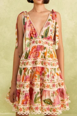 FARM Rio Off-White Macaw Bloom Mini Dress Hot