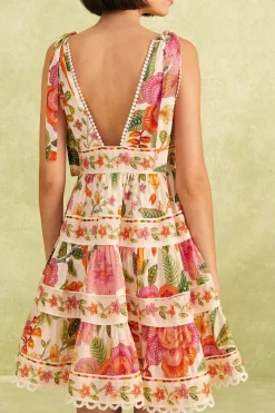 FARM Rio Off-White Macaw Bloom Mini Dress Hot