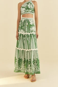 FARM Rio Off-White Macaw Elegance Crop Top Hot