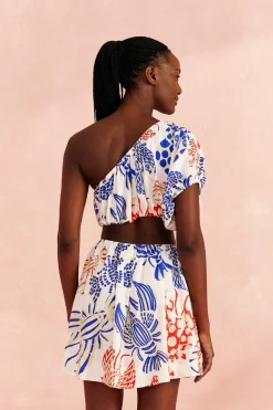 FARM Rio Off-White Mixed Lobsters Mini Dress Hot