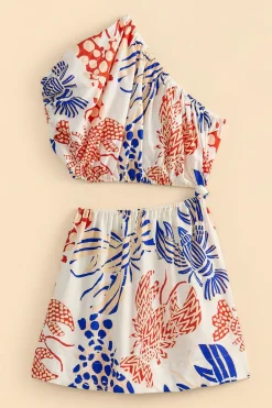 FARM Rio Off-White Mixed Lobsters Mini Dress Hot