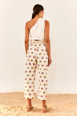 FARM Rio Off-White One-Shoulder Knot Top Best
