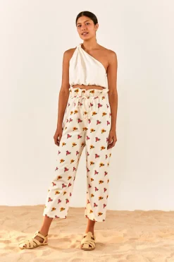 FARM Rio Off-White One-Shoulder Knot Top Best