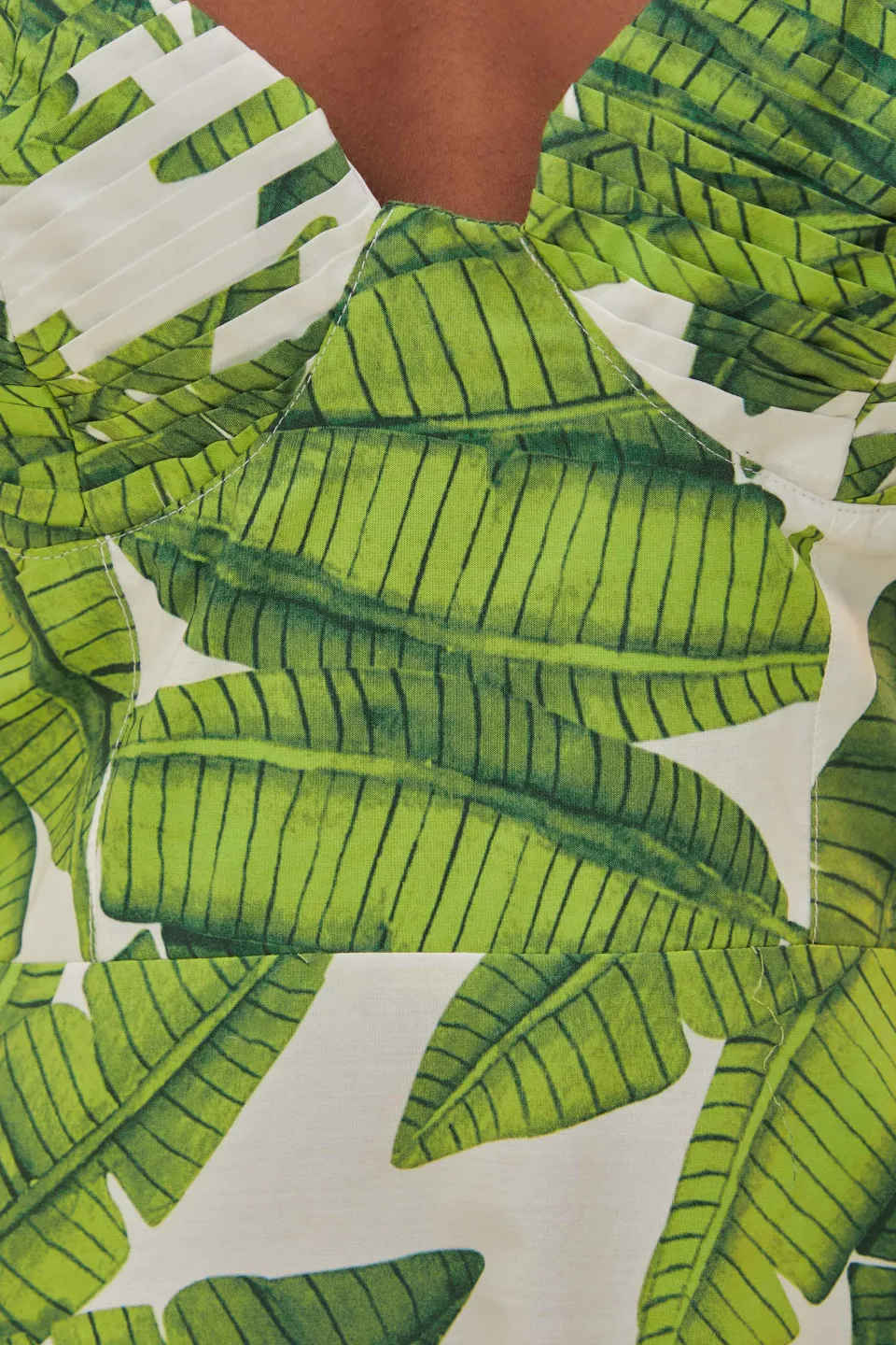 FARM Rio Off-White Palm Fan Midi Dress Online