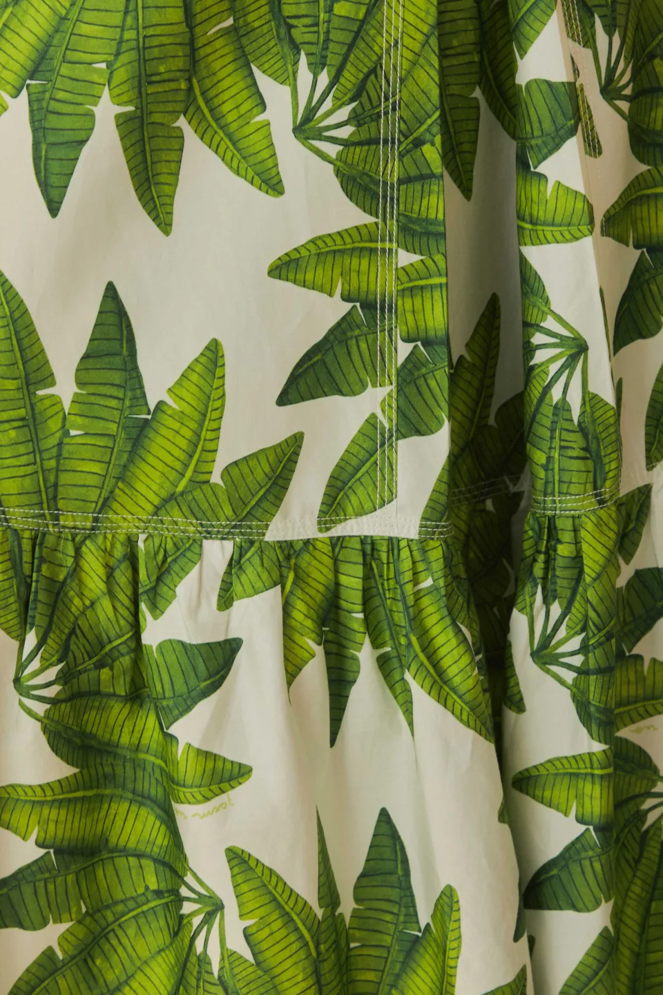 FARM Rio Off-White Palm Fan Organic Cotton Maxi Skirt Hot