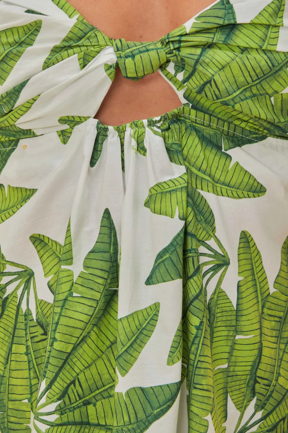 FARM Rio Off-White Palms Fan Mini Dress Sale