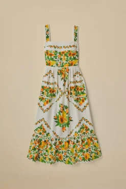 FARM Rio Off-White Papaya Salad Scarf LENZING™ ECOVERO™ Euroflax™ Maxi Dress Hot