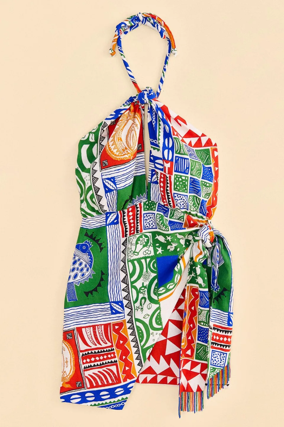 FARM Rio Off-White Pitta Colors Mini Dress Sale