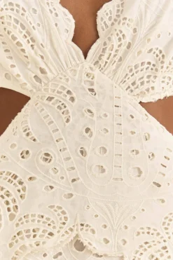 FARM Rio Off-White Richelieu Midi Dress Best