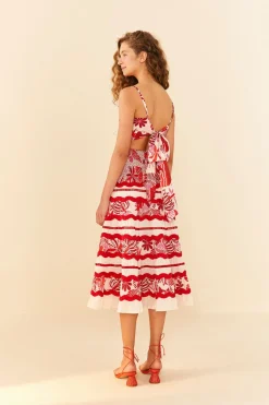 FARM Rio Off-White Rio Tiles Midi Skirt Hot
