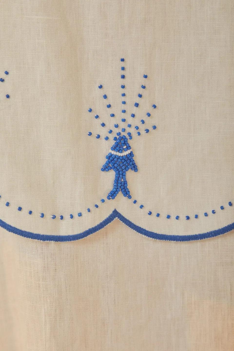 FARM Rio Off-White Sea Of Fish Embroidered Midi Skirt Sale