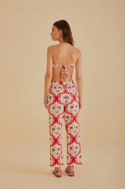 FARM Rio Off-White Summer Beach LENZING™ ECOVERO™ Euroflax™ Pants Hot