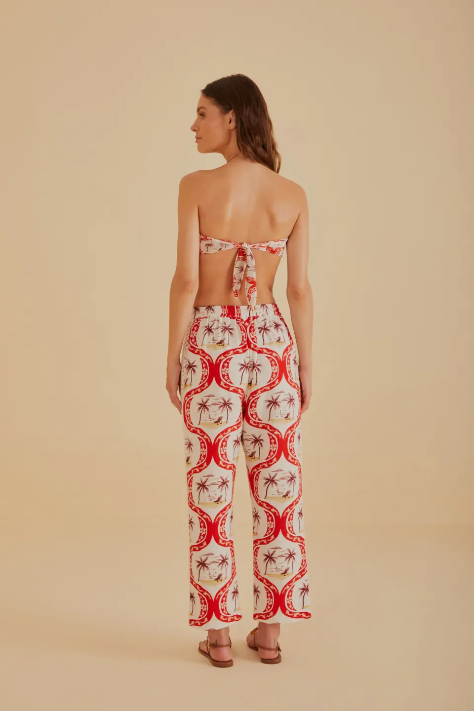 FARM Rio Off-White Summer Beach LENZING™ ECOVERO™ Euroflax™ Pants Hot