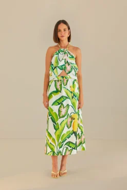 FARM Rio Off-White Summer Foliage Croped Top Online