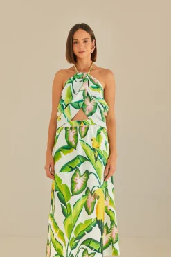 FARM Rio Off-White Summer Foliage Skirt Discount