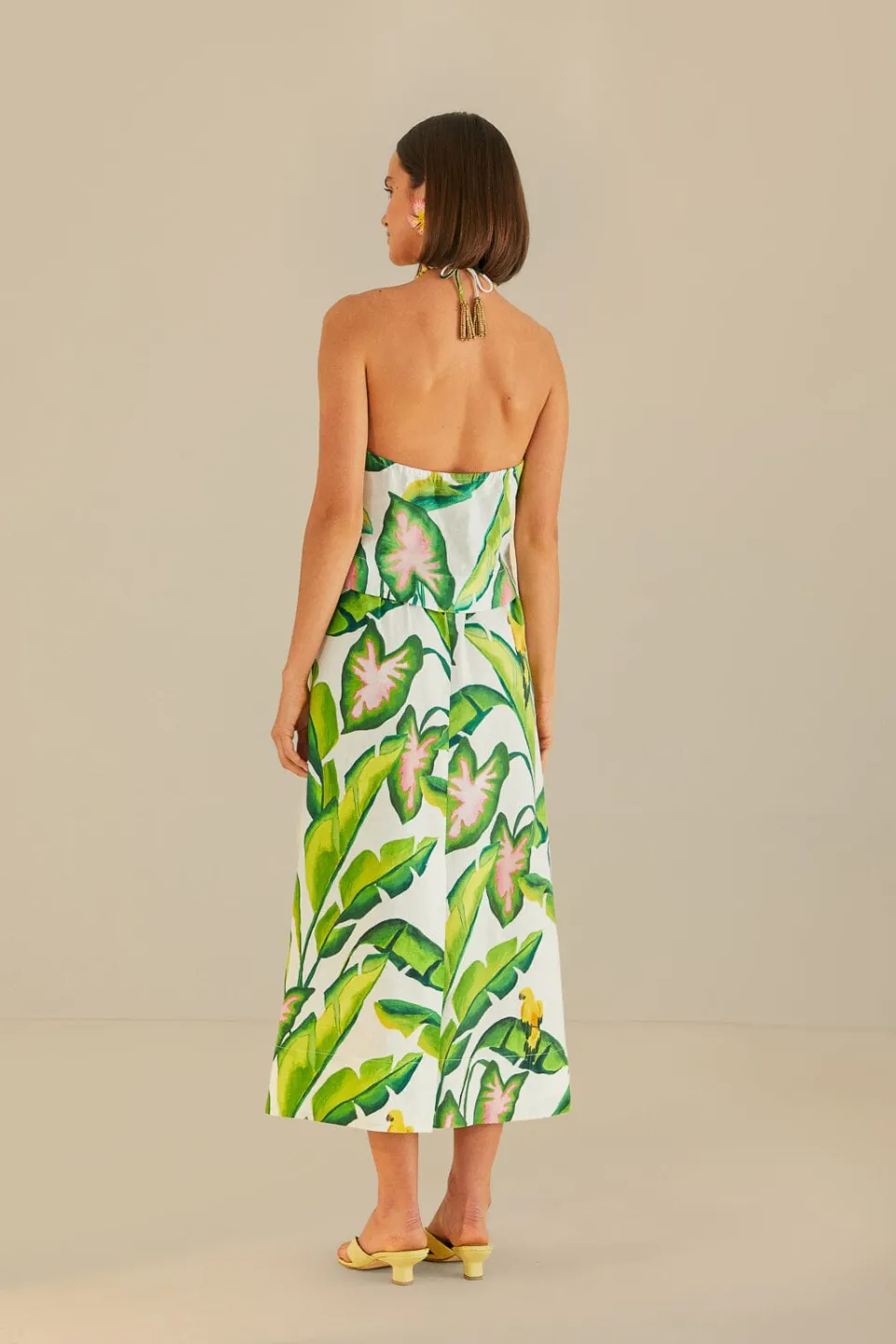 FARM Rio Off-White Summer Foliage Skirt Discount
