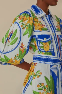 FARM Rio Off-White Tropical Destination Midi Dress Discount