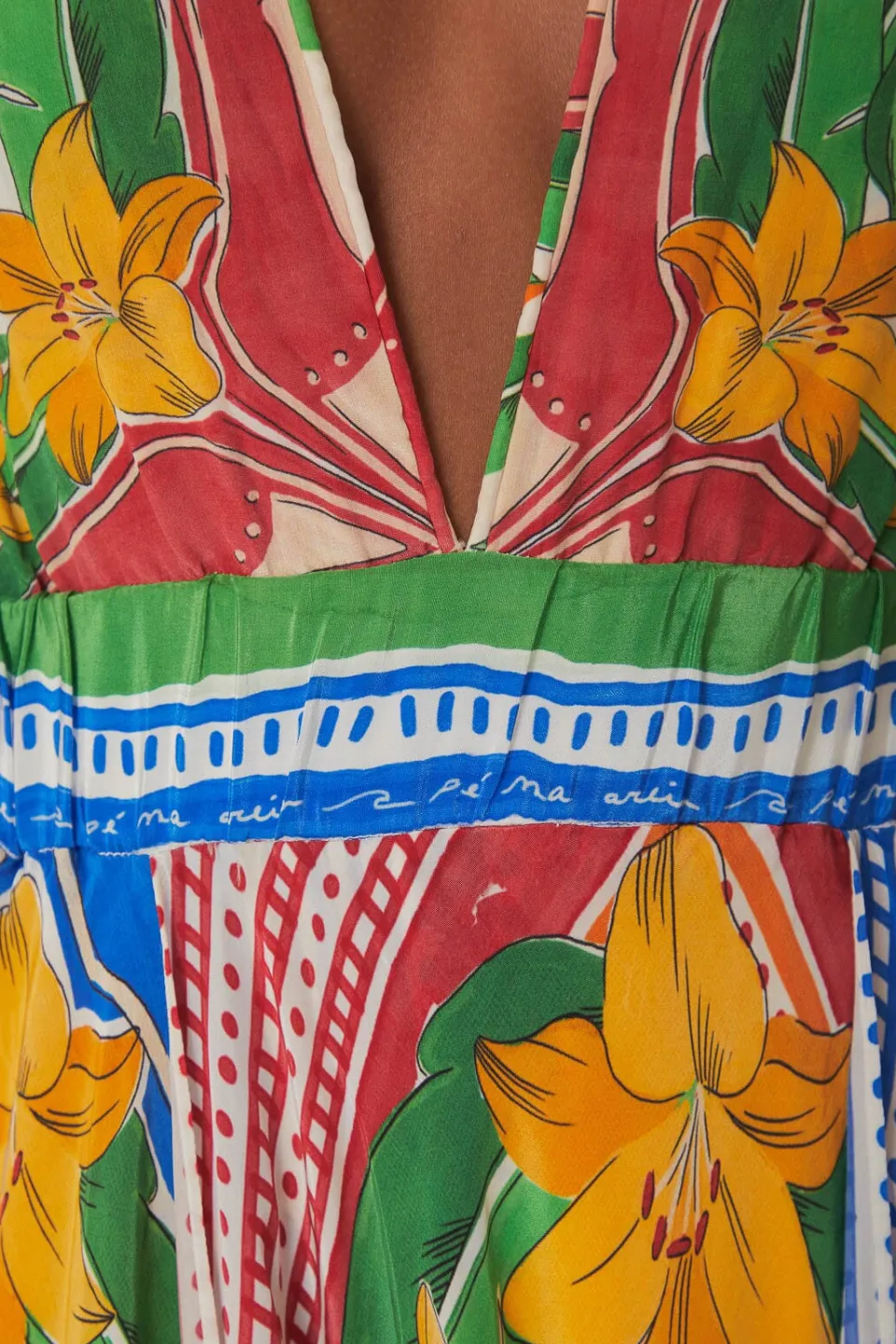 FARM Rio Off-White Tropical Destination Kimono Sleeve Midi Dress Best