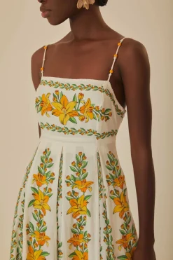 FARM Rio Off-White Tropical Lightness Sleeveless Maxi Dress Best