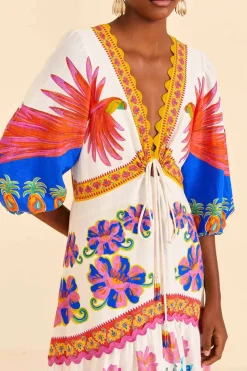 FARM Rio Off-White Vivid Garden Maxi Dress Online
