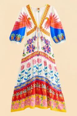 FARM Rio Off-White Vivid Garden Maxi Dress Online
