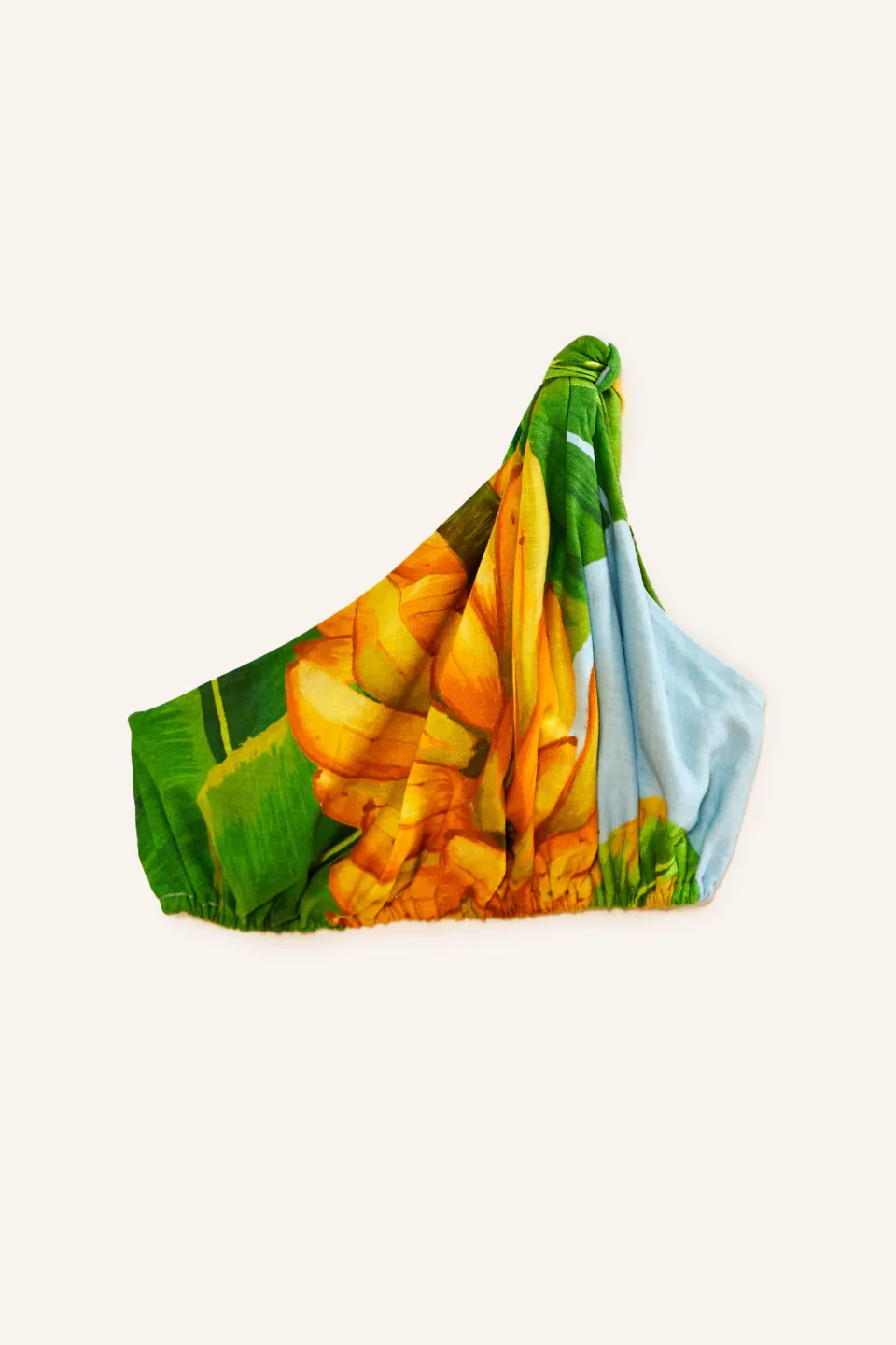 FARM Rio One Shoulder Top | Blue Fresh Bananas Print Online