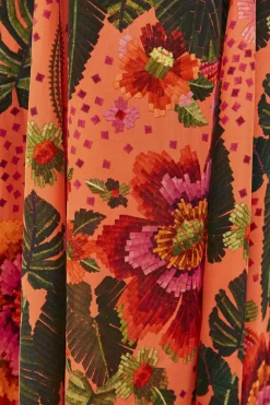 FARM Rio Orange Blooming Garden Maxi Dress Best