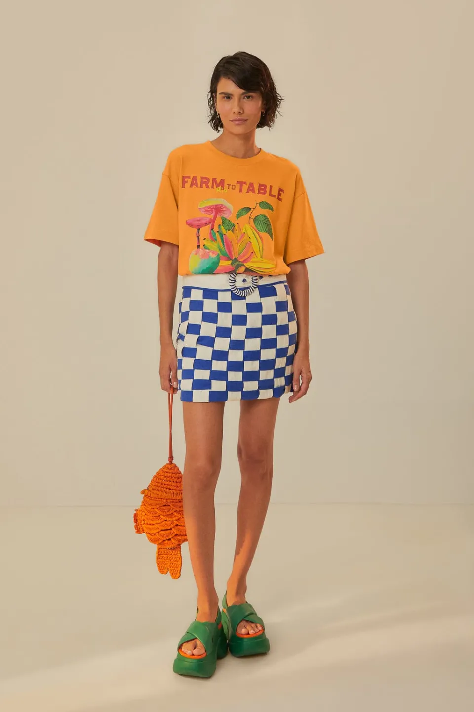 FARM Rio Orange To Table Organic Cotton T-Shirt Clearance