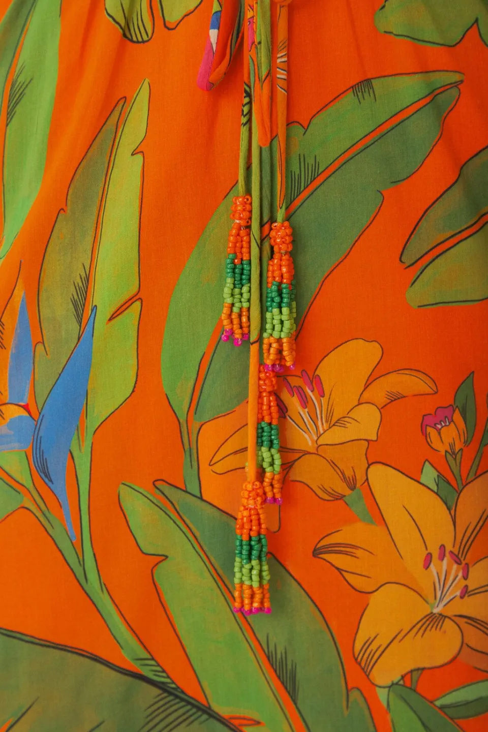 FARM Rio Orange Fresh Macaws Midi Dress Online