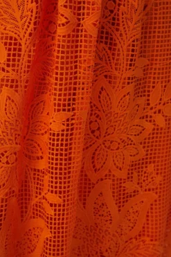 FARM Rio Orange Guipure Sleeveless Maxi Dress Online