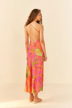 FARM Rio Orange Ombre Forest Lenzing™ Ecovero™ Viscose Midi Dress Sale