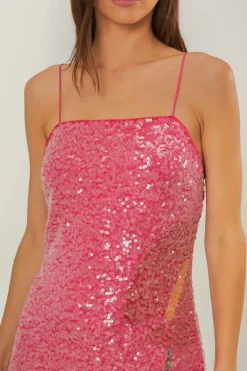 FARM Rio Pink Anthurium Flowers Slip Maxi Dress Online