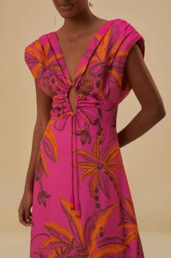 FARM Rio Pink Beach Forest Lenzing™ Ecovero™ Viscose Maxi Dress