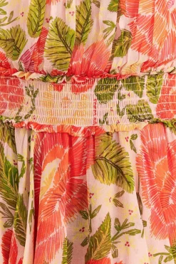 FARM Rio Pink Blooming Floral Maxi Dress Clearance