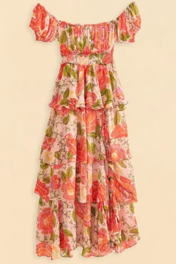 FARM Rio Pink Blooming Floral Maxi Dress Clearance