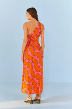 FARM Rio Pink Copacabana Lenzing™ Ecovero™ Viscose Cut Out Midi Dress Online