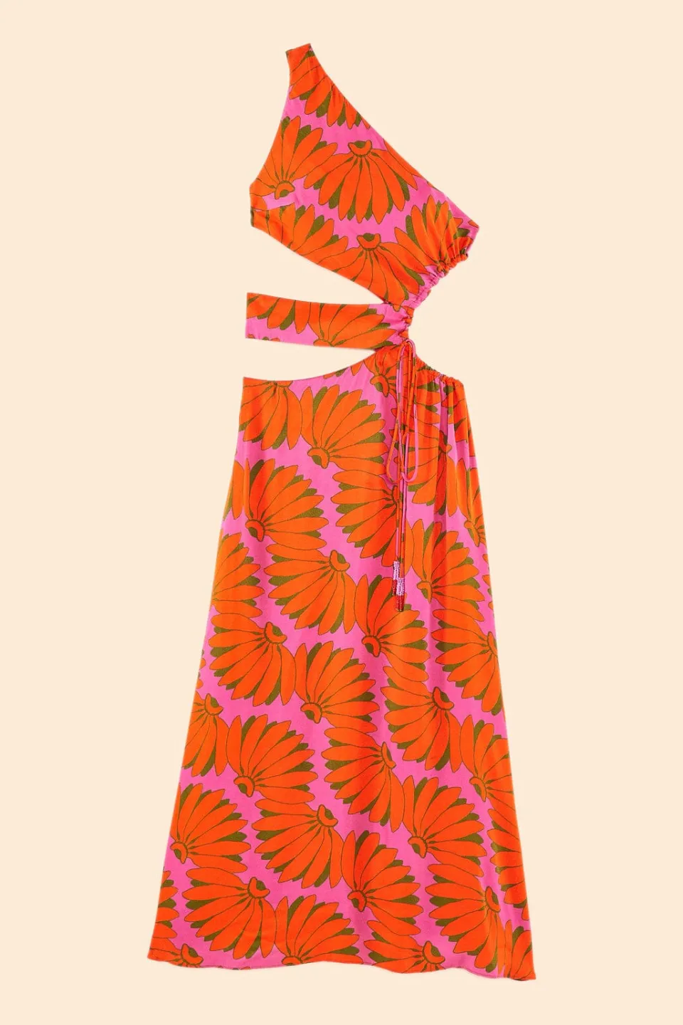 FARM Rio Pink Copacabana Lenzing™ Ecovero™ Viscose Cut Out Midi Dress Online