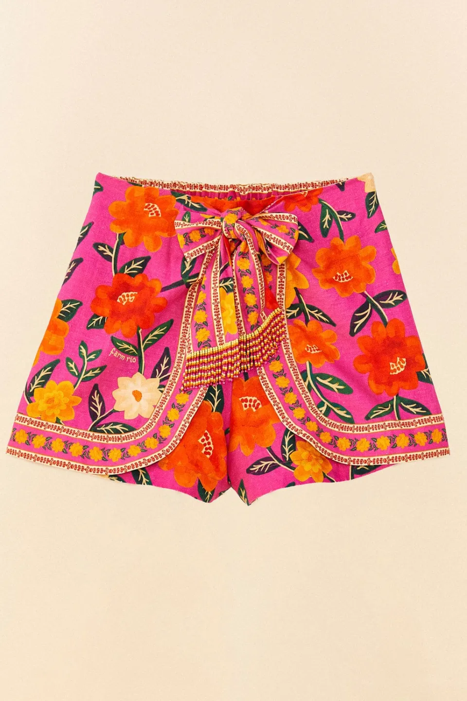 FARM Rio Pink Flower Tapestry Shorts Hot