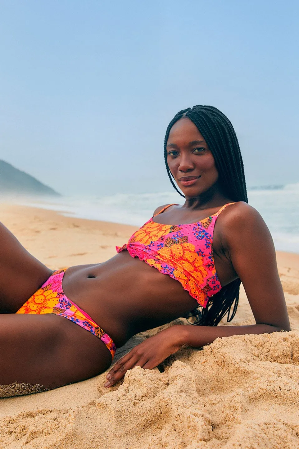 FARM Rio Pink Flowers Garden Bikini Top