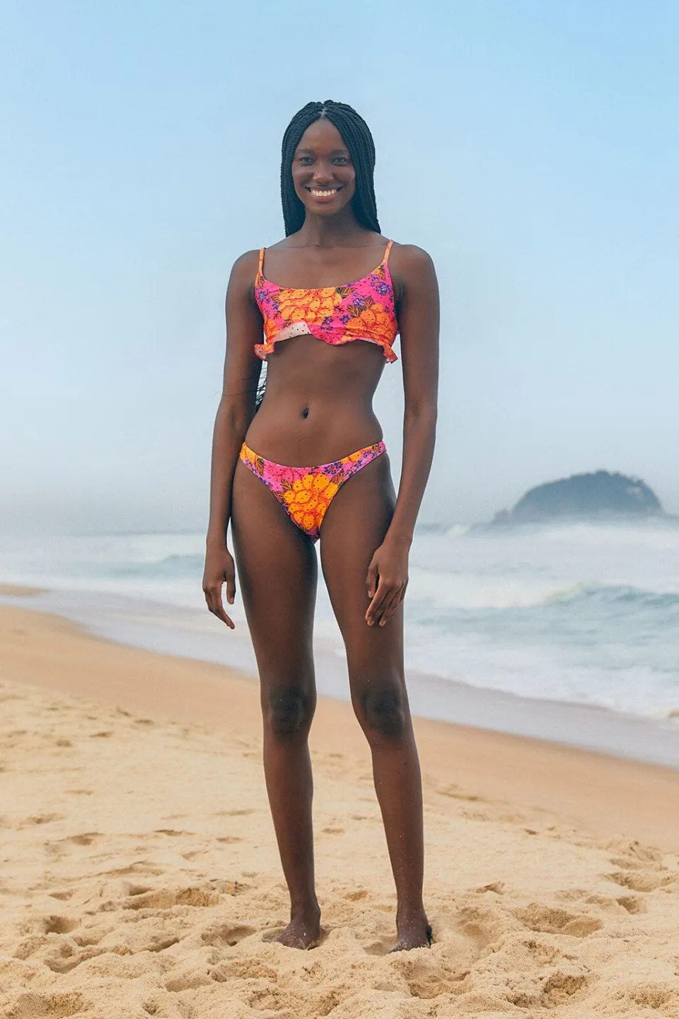 FARM Rio Pink Flowers Garden Bikini Top