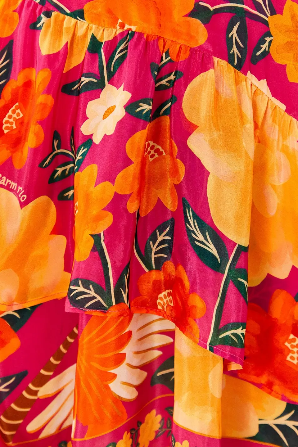 FARM Rio Pink Flowers Tapestry Mini Dress Outlet